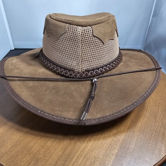 Sirocco Wide Brim Suede Sun Hat | American Hat Makers | Mocha | NWT | XX-LARGE - Picture 4 of 10